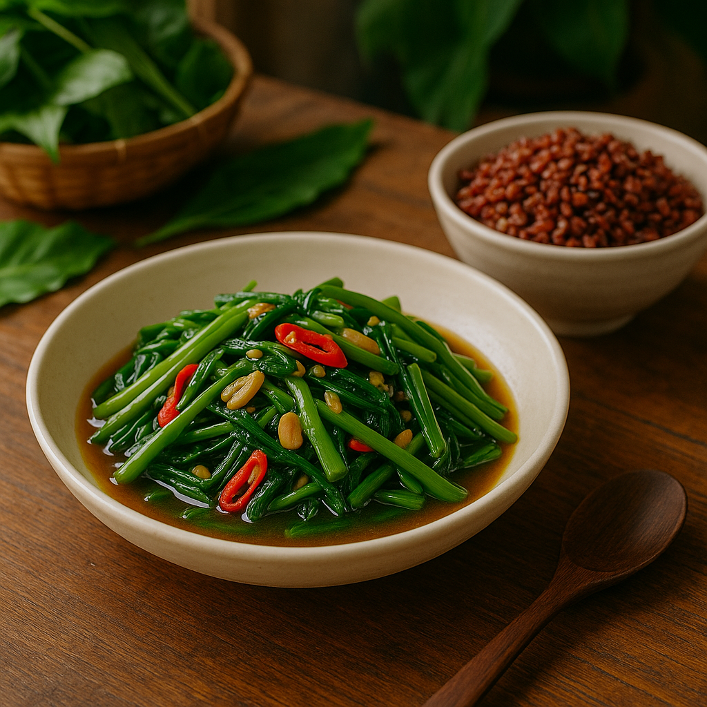 Stir-Fried Morning Glory (Pad Pak Boong Fai Daeng)