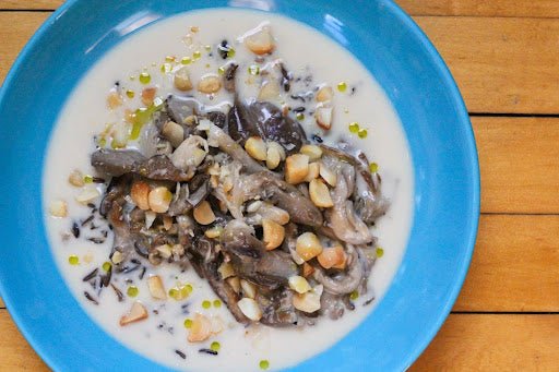 Braised Oyster Mushrooms, with Coconut, and Macadamia - Real-Food.shop