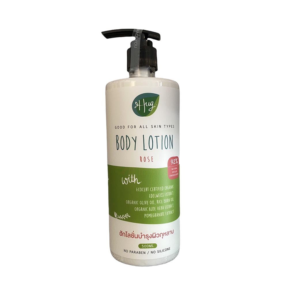 Body Lotion Natural, Hug Organic, Rose - Real - Food.shop