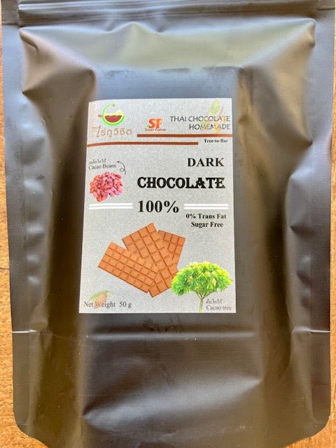 Chocolate Dark 100% Cacao, Organic Sugar Free 50g - Real - Food.shop