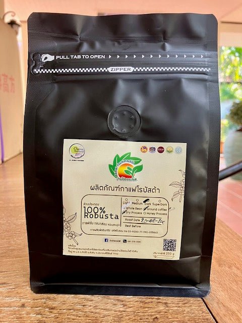 Coffee Robusta Organic, Dark Roasted 250g - Real - Food.shop