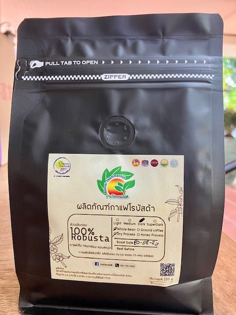 Coffee Robusta Organic, Dark Roasted 250g - Real - Food.shop