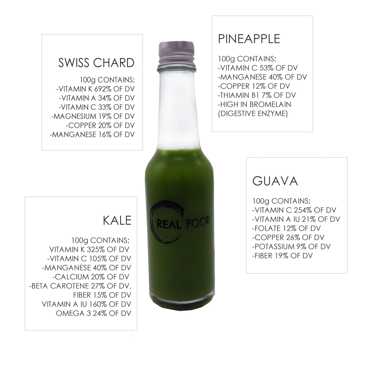 Juice, Super Green, Six Pack, 6 x150 ml. Organic, Cold Pressed - Real - Food.shop