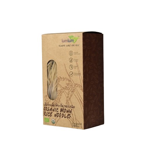 Rice Noodles, brown, organic, gluten free, 200g dry weight - Real - Food.shop