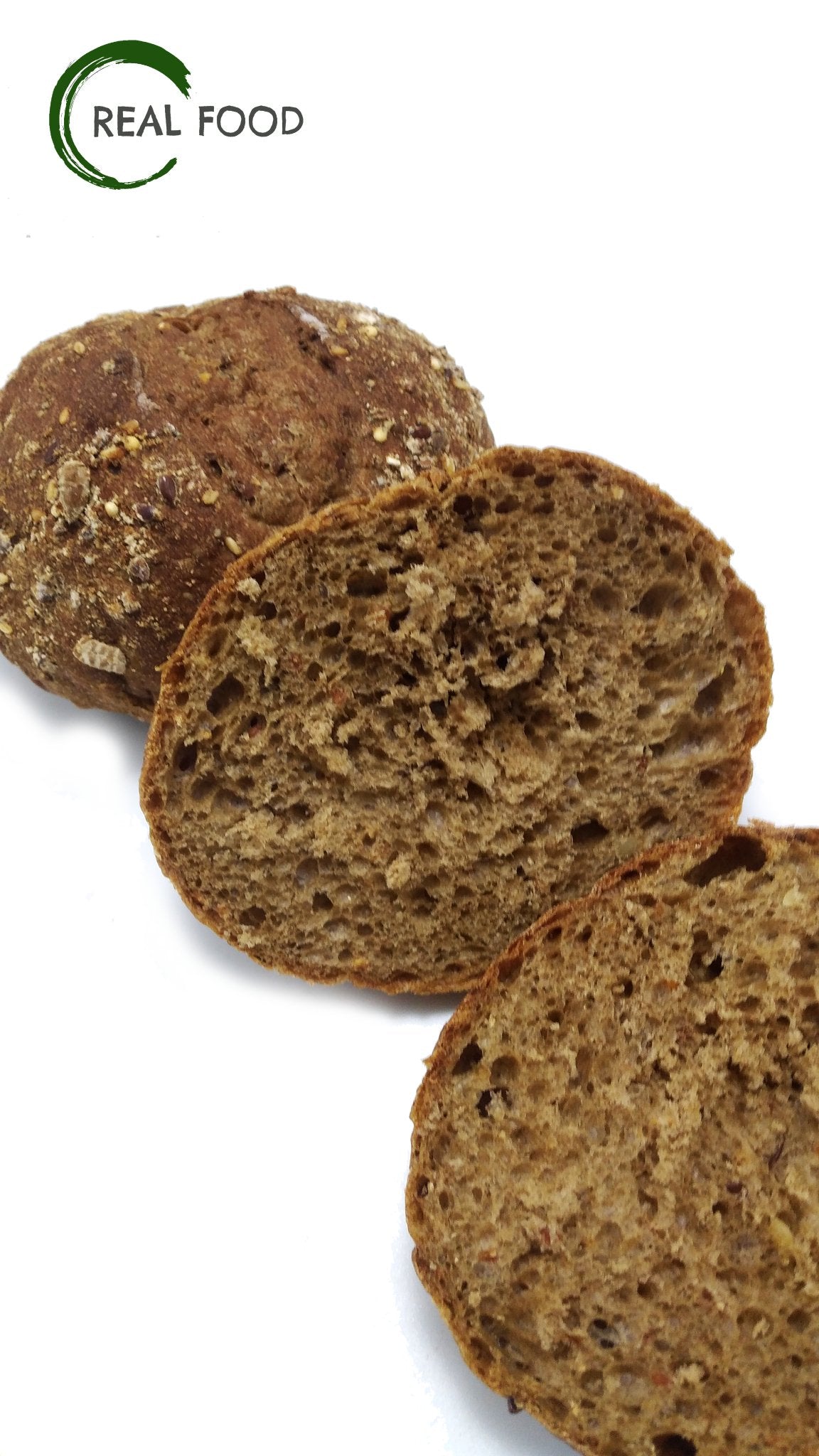 Rolls, dark rye, 1pc - Real - Food.shop