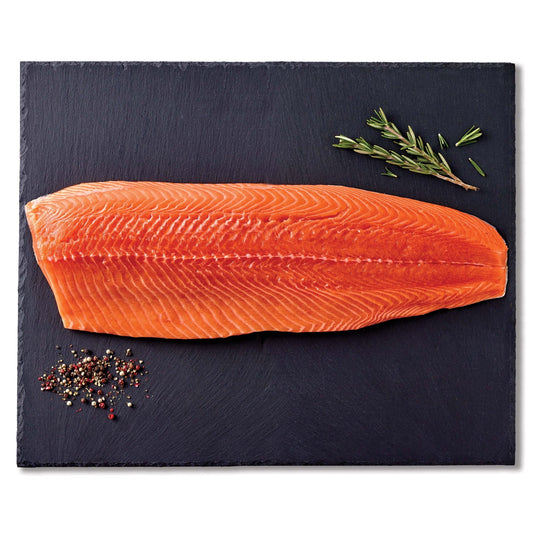 Salmon Filet, Bering Sea, Wild Caught, Line Fished, Sashimi grade, 1 kg. - Real - Food.shop