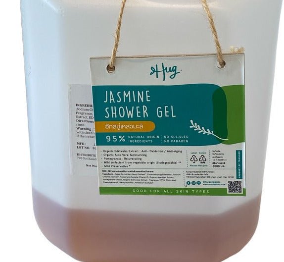 Shower Gel Natural, Hug Organic: Jasmine, Refill 100ml - Real - Food.shop