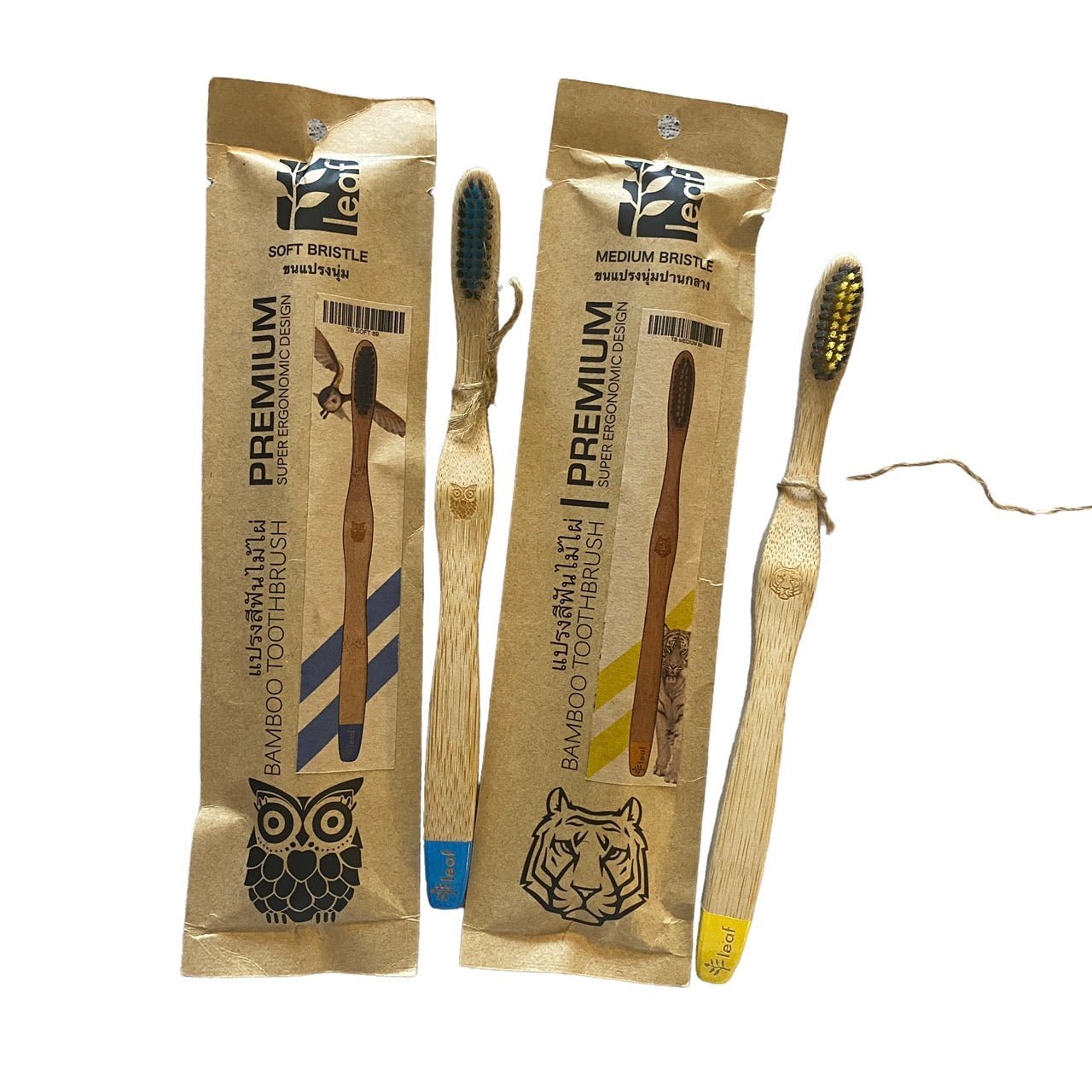 Toothbrush Bamboo Natural, medium bristles - Real - Food.shop